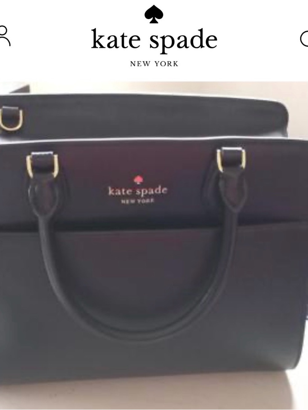 kate spade Navy Saffiano Satchel in Deep Blue